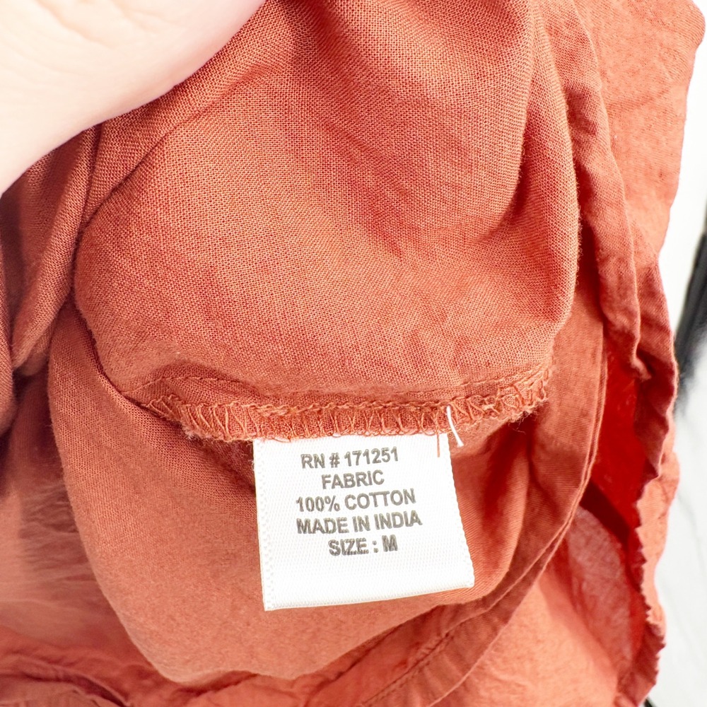 Jennifer & Grace Womens Terracotta Cotton Eyelet Boho Skirt & Top Set Size M - Picture 6 of 8